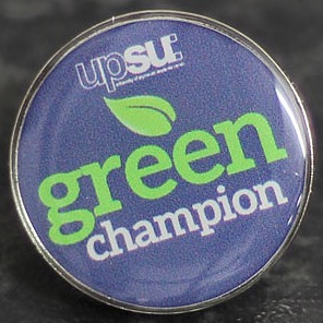 LP1 25mm round pin badge