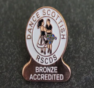 RSCDS Dance Scottish Bronze Accredited die-struck enamel pin badge