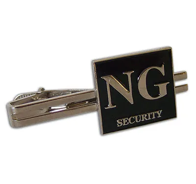 NG Security tie slide with black enamel panel